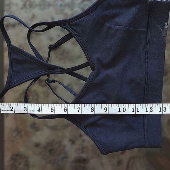 MPG black criss-cross racerback v-neck low impact sports bra - Picture 6 of 7